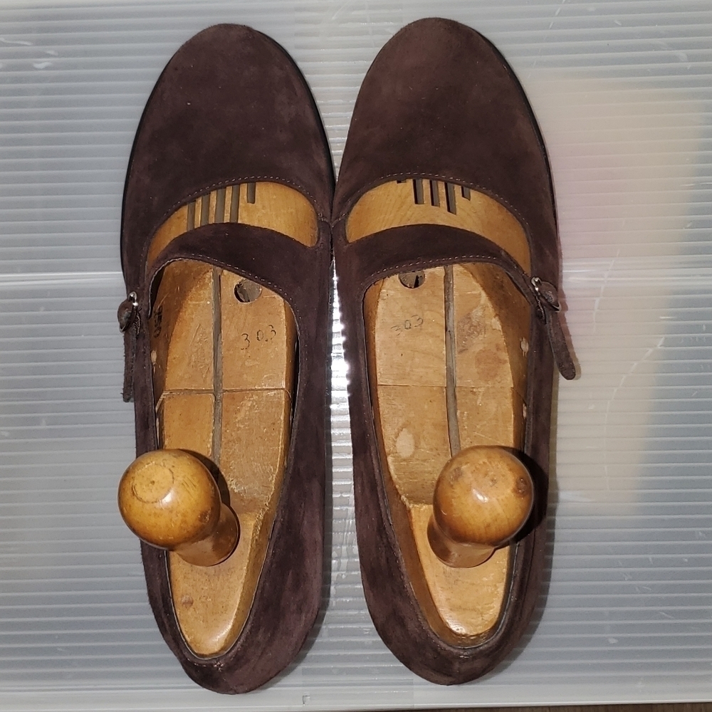 DANSKO Mary Janes Brown Suede Heeled Clogs Suede Shoes - Picture 7 of 11